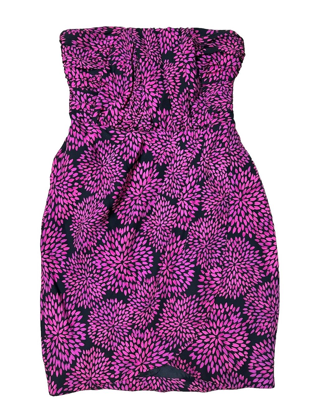 Shoshanna Silk Mini Dress Y2K Strapless Floral Cocktail Garden Party Derby 2